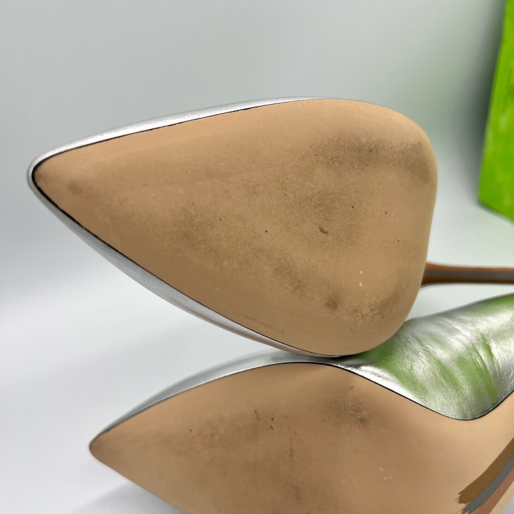 Sam Edelman Silver Pointed Toe Pumps - Picture 9 of 15